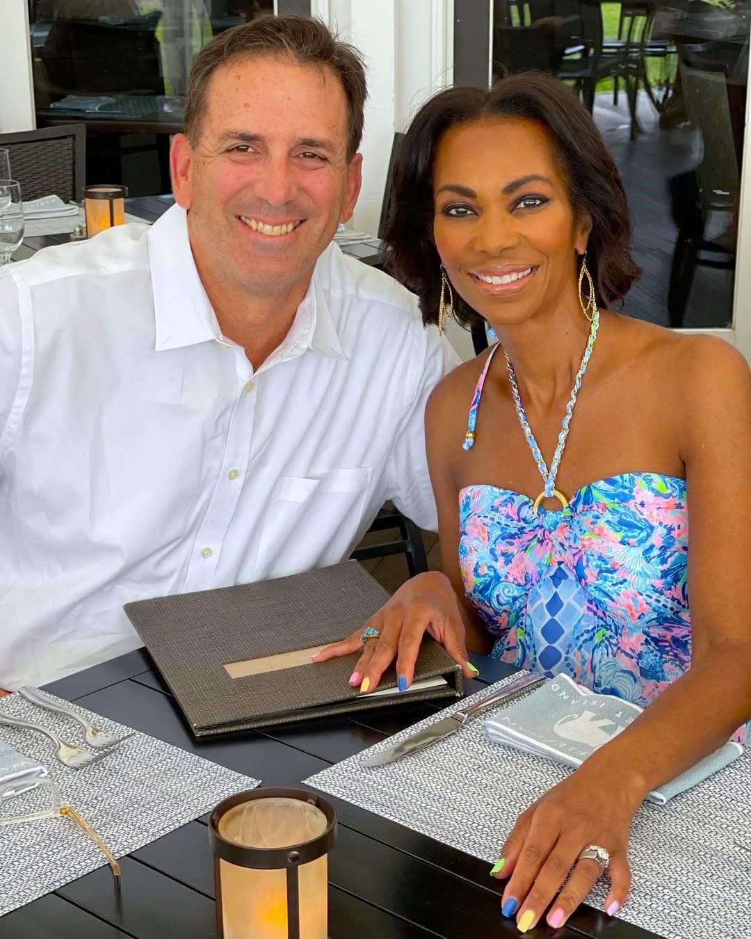 Harris Faulkner with her Husband 